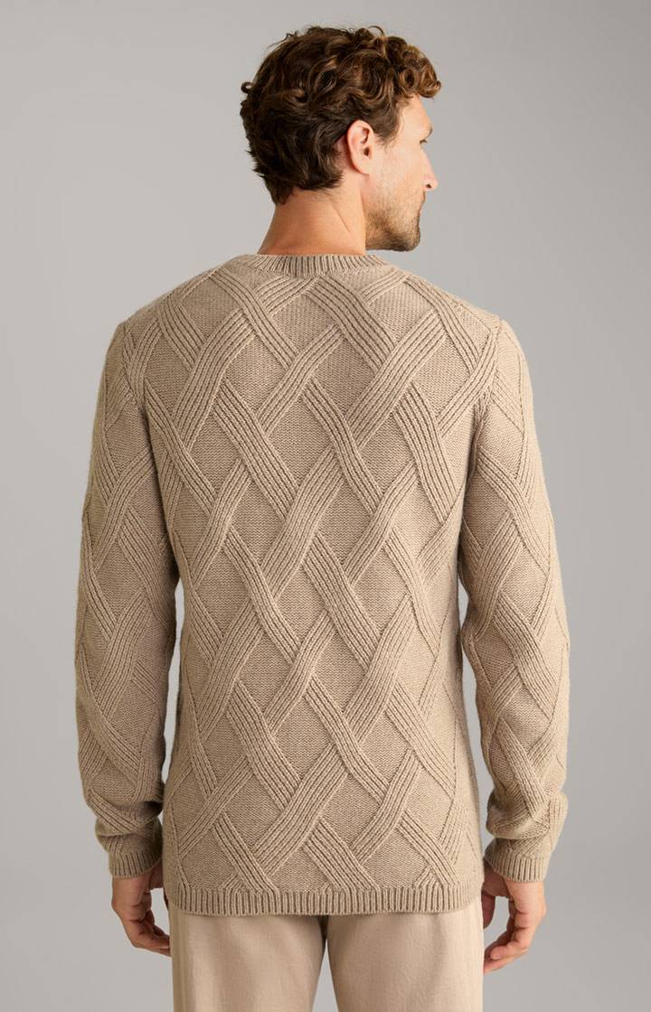 Joop Cashmere-Mix-Pullover Diamondo in Hellbraun Vierteljährliche Förderung