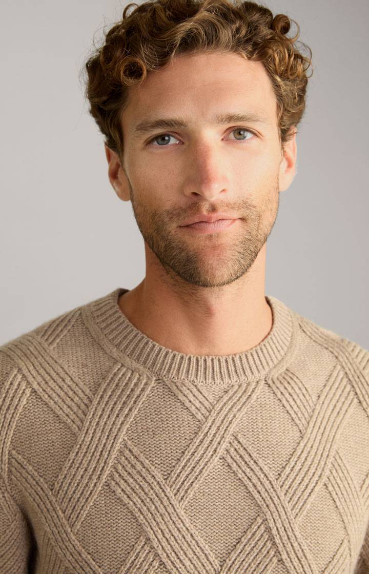 Joop Cashmere-Mix-Pullover Diamondo in Hellbraun Vierteljährliche Förderung