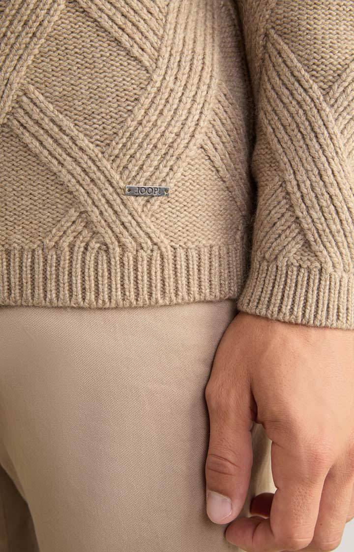 Joop Cashmere-Mix-Pullover Diamondo in Hellbraun Vierteljährliche Förderung