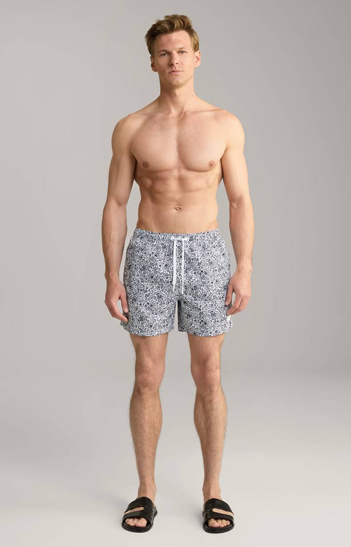 Joop Badeshorts Palolem Beach in Weiß/Blau gemustert Osterangebot