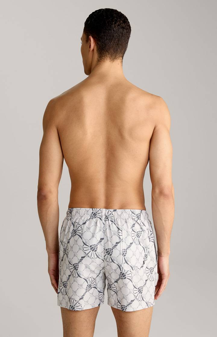 Joop Cornflower-Badeshorts Babados in Hellgrau/Anthrazit Top Angebot