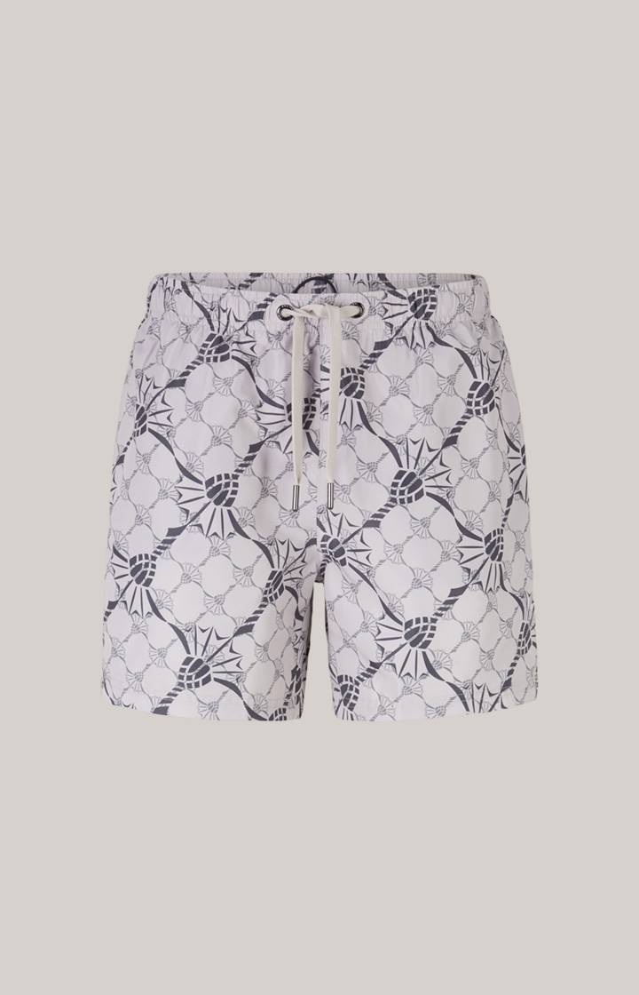 Joop Cornflower-Badeshorts Babados in Hellgrau/Anthrazit Top Angebot