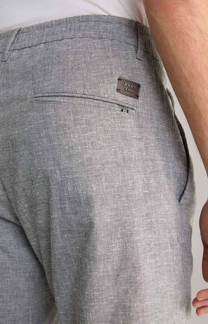 Joop Leinenmix-Chino Lead in Hellgrau meliert Sonderangebot der Fabrik