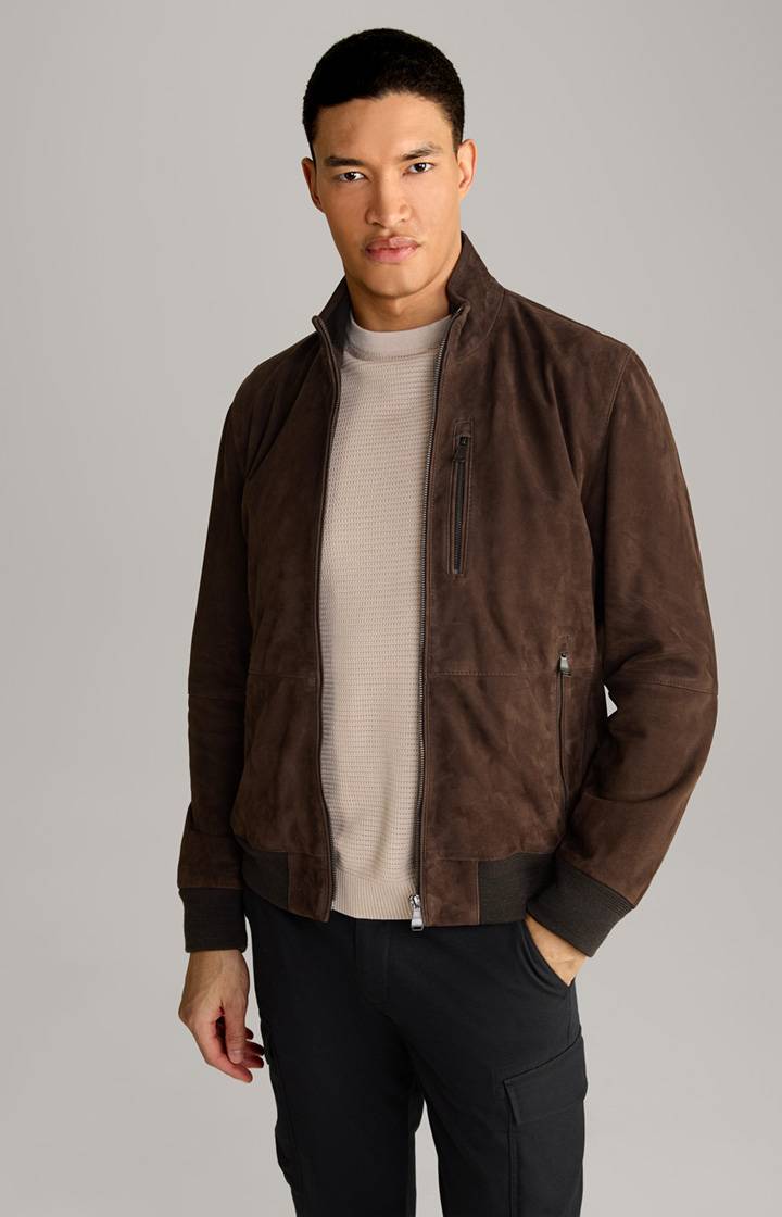 Joop Veloursleder-Blouson Cros in Dunkelbraun im Angebot