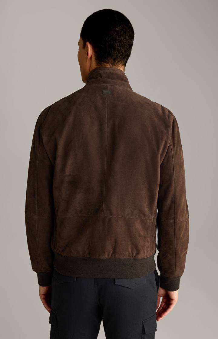 Joop Veloursleder-Blouson Cros in Dunkelbraun im Angebot