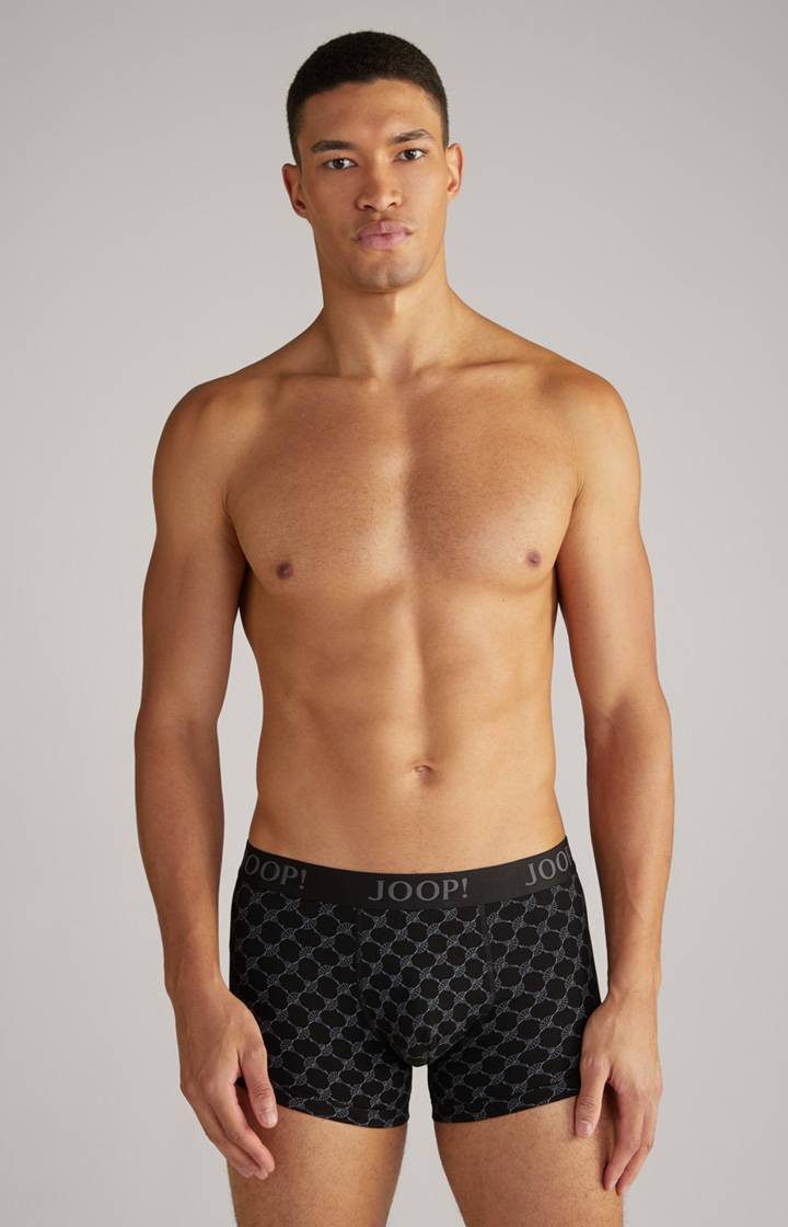 Joop 3er-Pack Fine Cotton Stretch Boxer in Schwarz/Rot/Weiß gemustert Fabrikverkauf