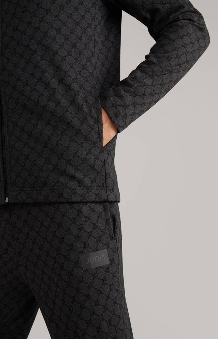 Joop Loungewear Sweatjacke in Anthrazit meliert Fabrik Onlineshop