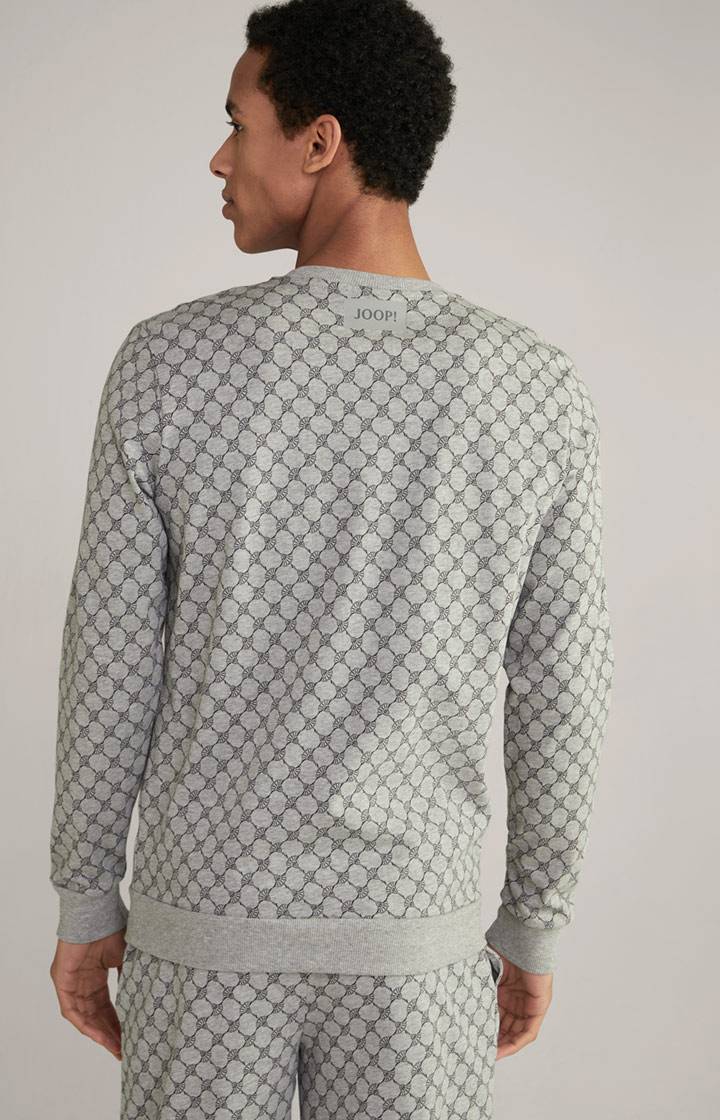 Joop Loungewear Sweatshirt in Hellgrau Melange gemustert Großer Ausverkauf