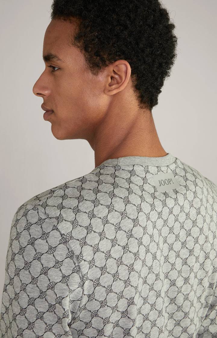 Joop Loungewear Sweatshirt in Hellgrau Melange gemustert Großer Ausverkauf