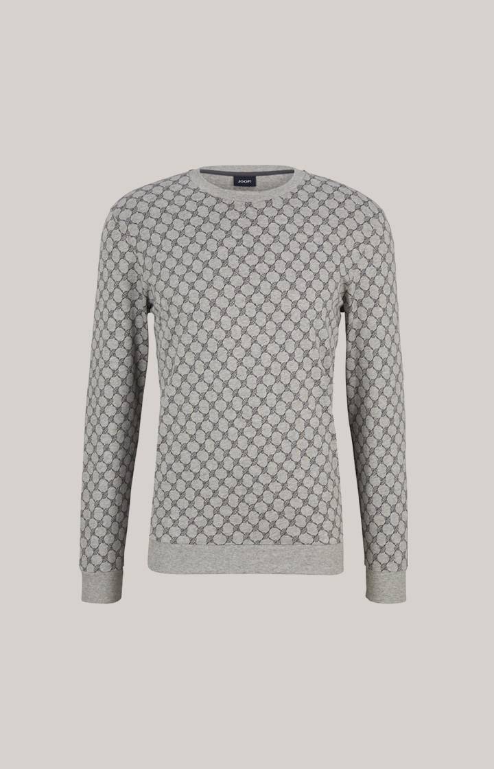 Joop Loungewear Sweatshirt in Hellgrau Melange gemustert Großer Ausverkauf