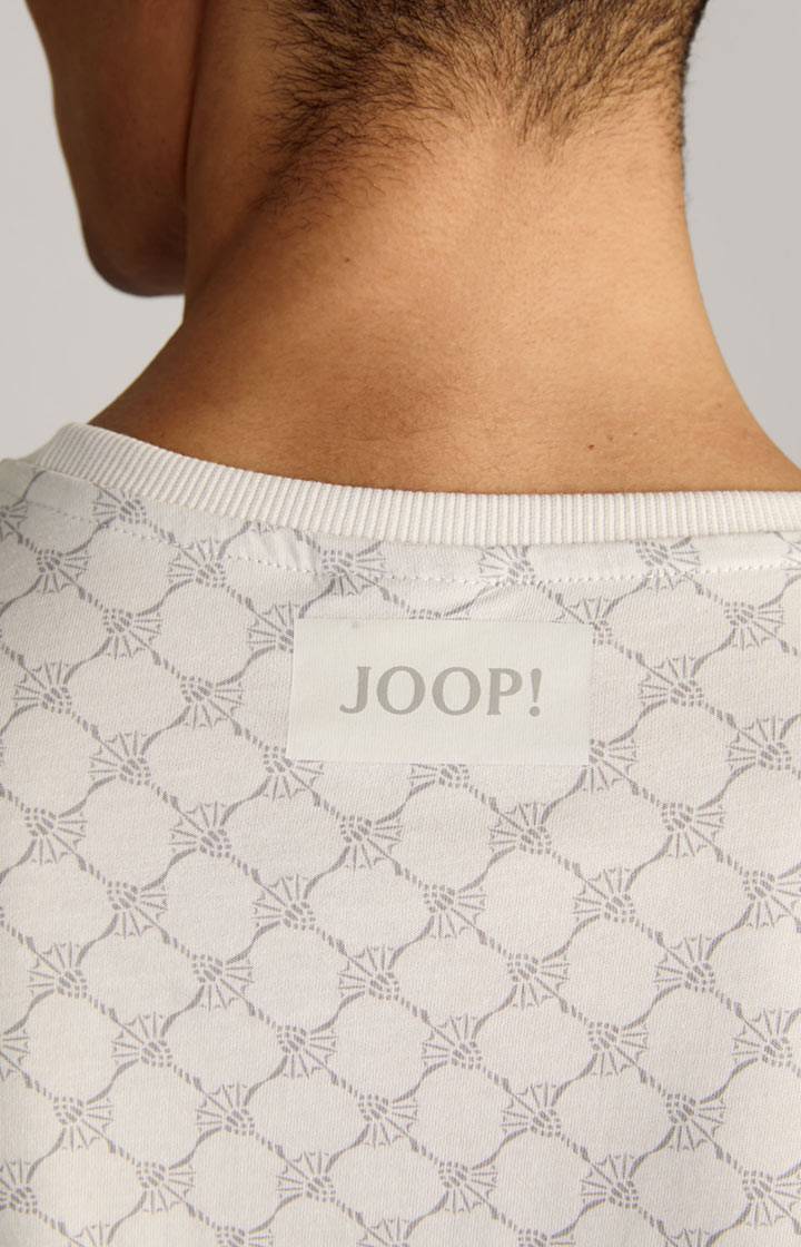 Joop Loungewear Longsleeve in Offwhite/Grau gemustert Online Shopping