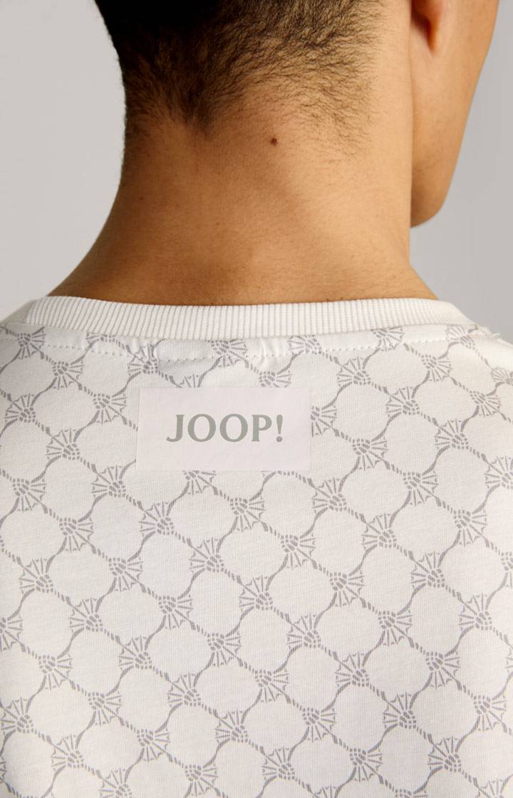 Joop Loungewear T-Shirt in Offwhite/Grau gemustert Saisonschlussverkauf