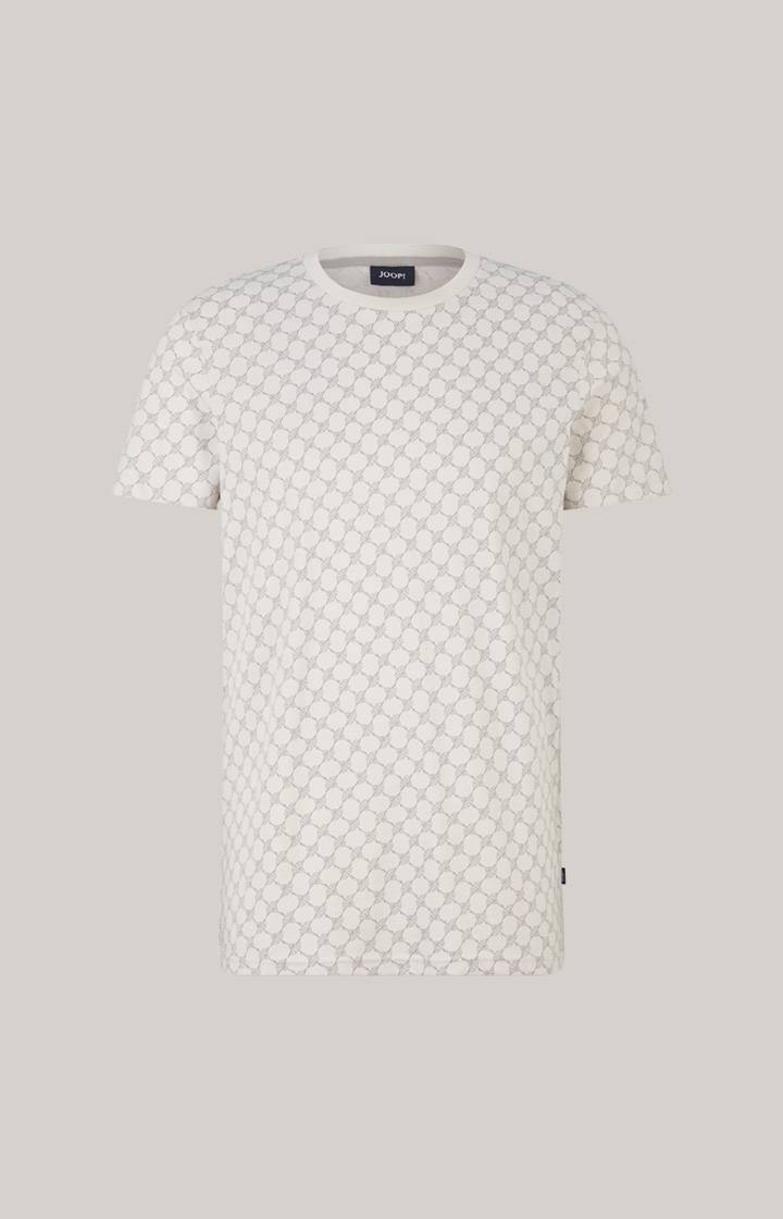 Joop Loungewear T-Shirt in Offwhite/Grau gemustert Saisonschlussverkauf