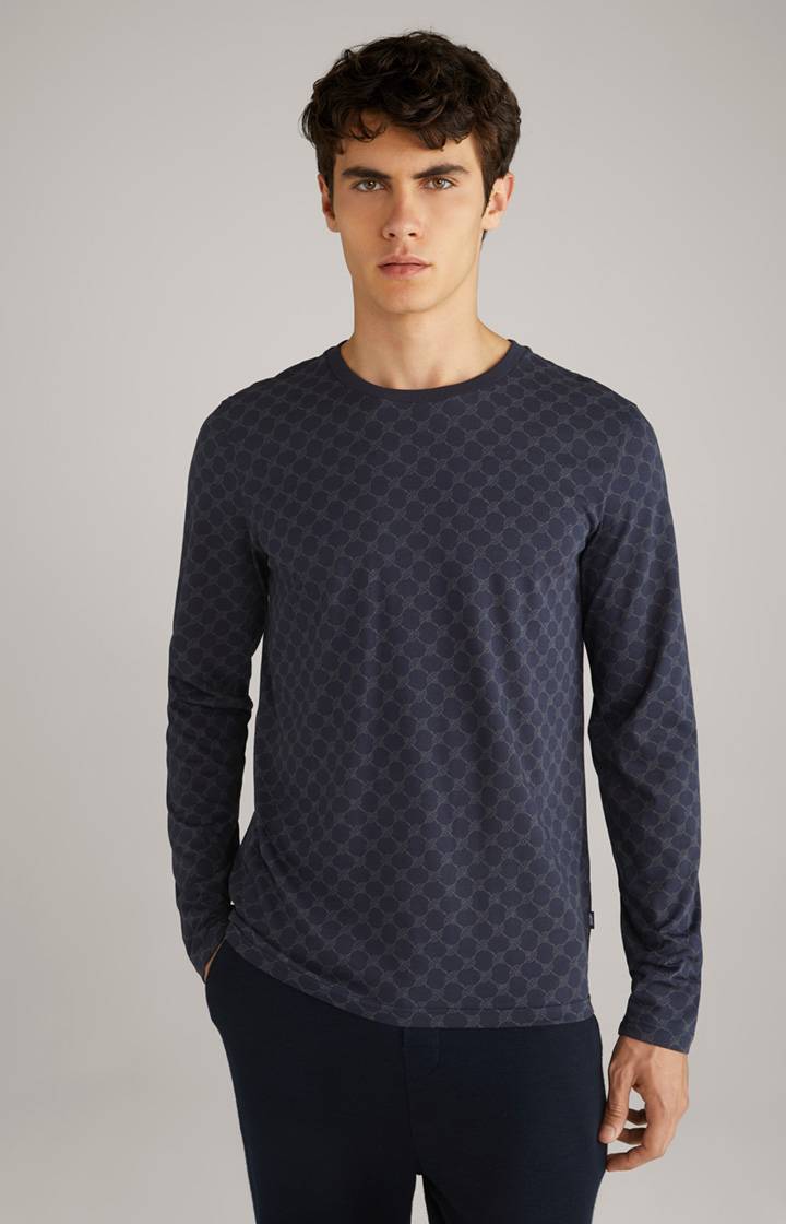 Joop Cornflower Loungewear Longsleeve in Navy gemustert Osterangebot