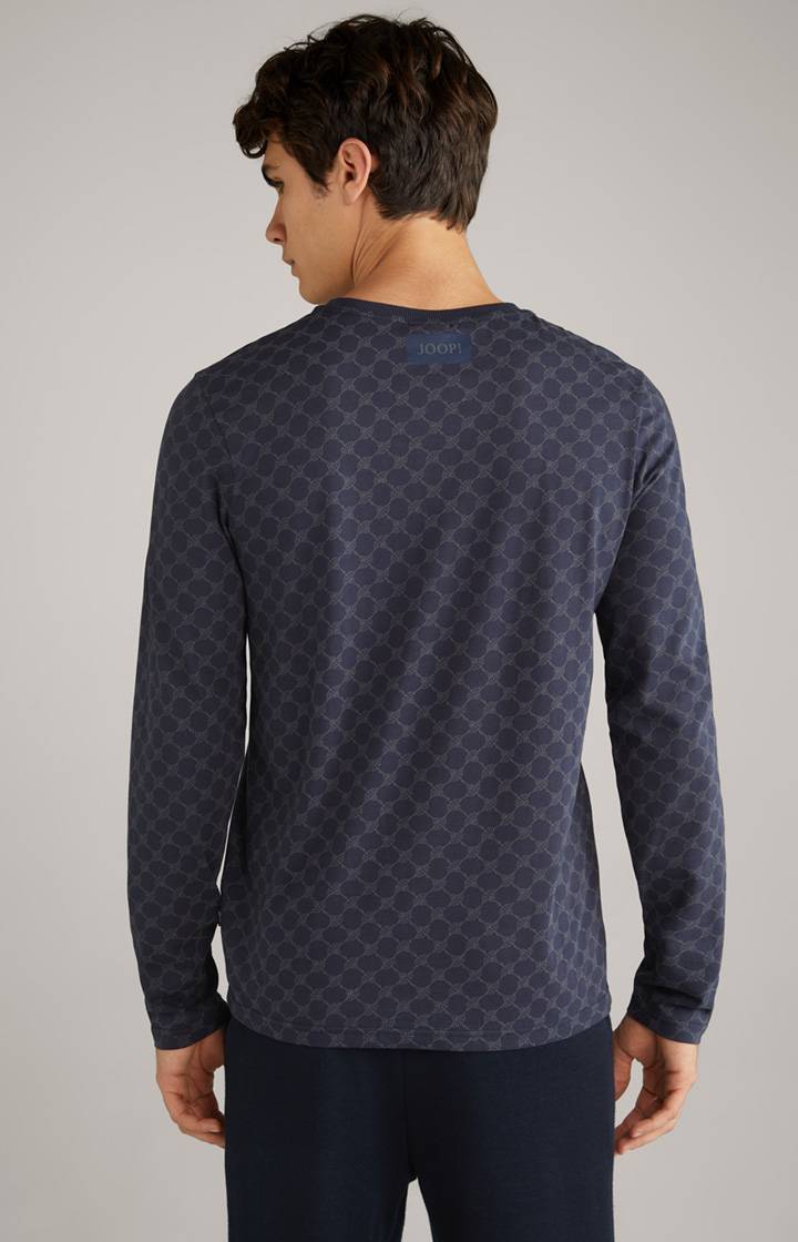 Joop Cornflower Loungewear Longsleeve in Navy gemustert Osterangebot