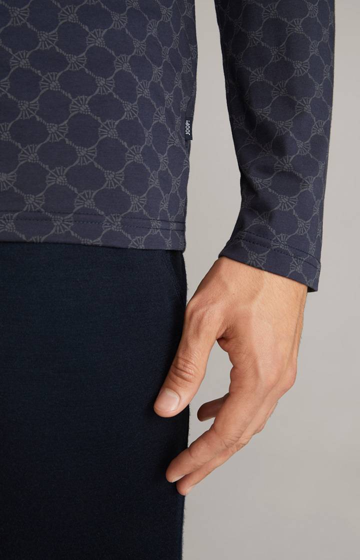 Joop Cornflower Loungewear Longsleeve in Navy gemustert Osterangebot
