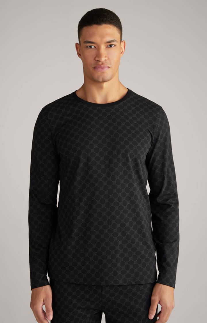 Joop Loungewear Longsleeve in Schwarz gemustert Blitzangebot