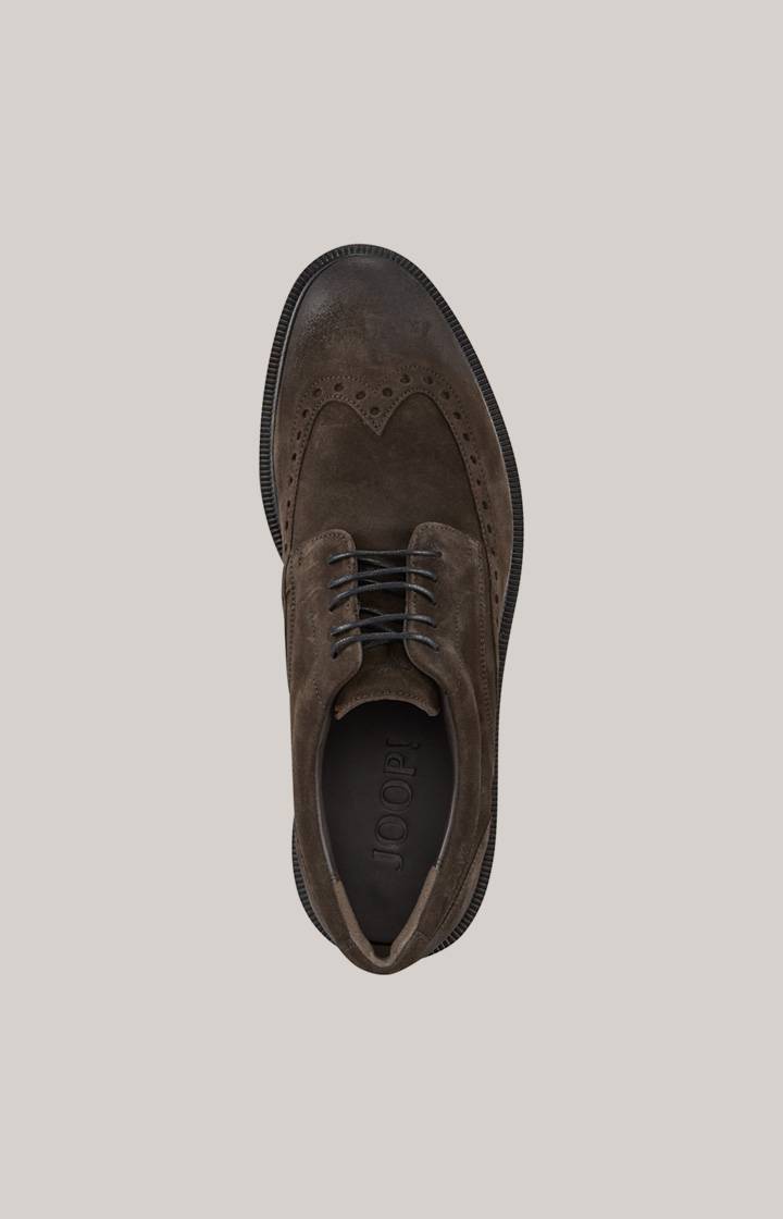 Joop Brogue Lace-up Velluto New Danilo in Dunkelbraun Neueste Mode