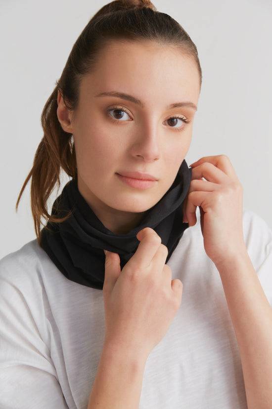 Leela Cotton 9625-021 | Unisex Schlauchschal - Schwarz Exklusive Angebote
