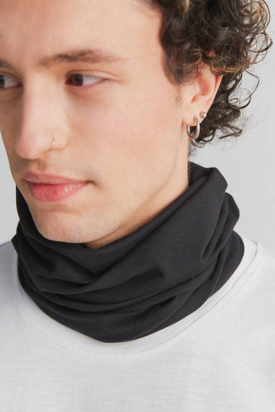 Leela Cotton 9625-021 | Unisex Schlauchschal - Schwarz Exklusive Angebote