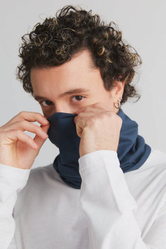 Leela Cotton 9625-048 | Unisex Schlauchschal - Navy Bestseller