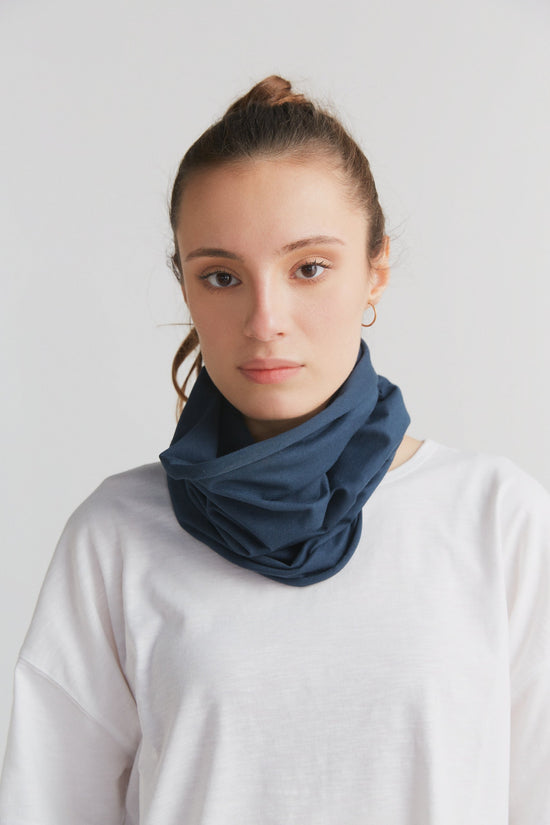 Leela Cotton 9625-048 | Unisex Schlauchschal - Navy Bestseller