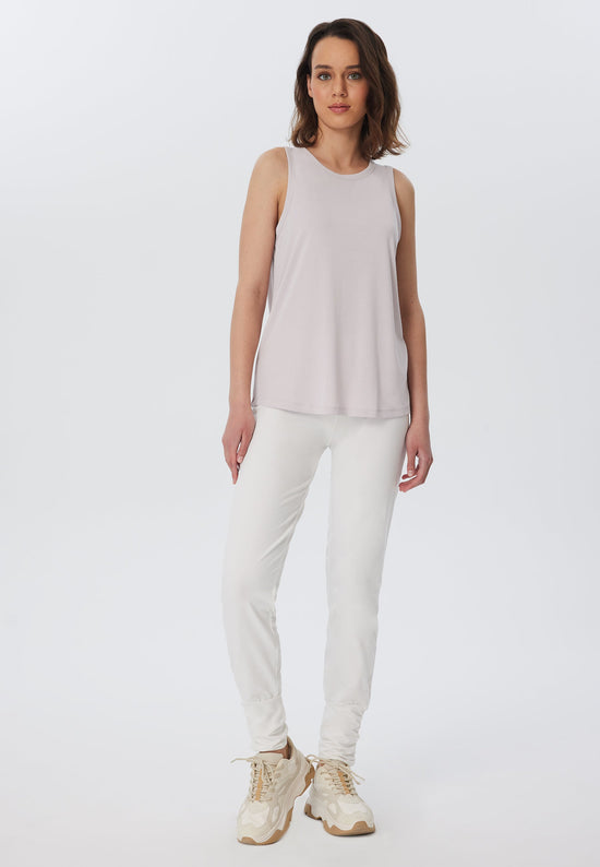 Leela Cotton 4415W | Damen Yogahose stretch - Naturweiss Saisonale Angebote