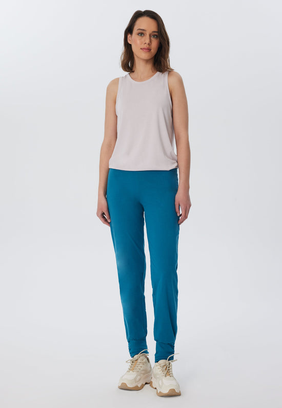 Leela Cotton 4415P | Damen Yogahose stretch - Petrol Räumungsverkauf