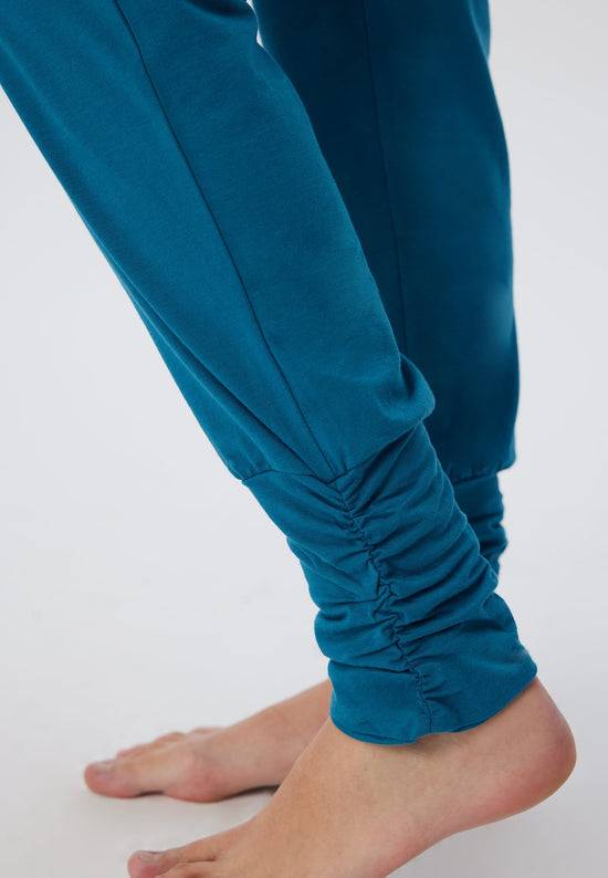 Leela Cotton 4415P | Damen Yogahose stretch - Petrol Räumungsverkauf