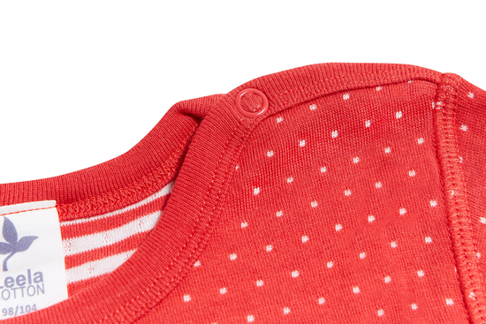 Leela Cotton 2650RW | Baby Wendelangarmshirt - Hibiskus-Naturweiss Wochenangebot