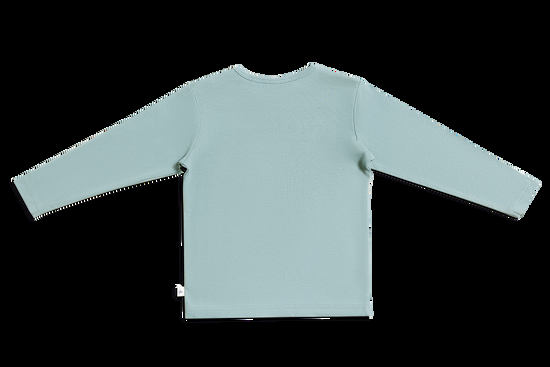 Leela Cotton 2286 | Baby Basic Langarmshirt - Taubenblau Begrenzte Freigabe