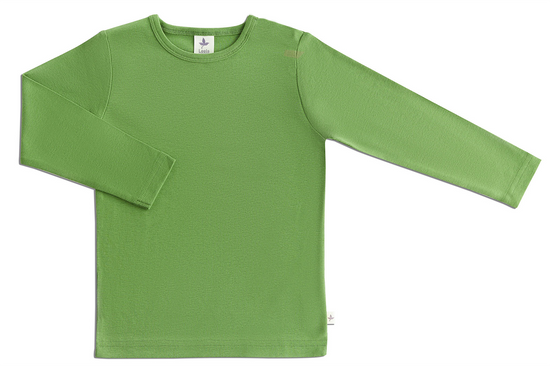 Leela Cotton 2060W | Baby Basic Langarmshirt - Waldgrün Letzter Tag