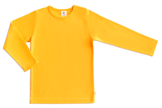 Leela Cotton 2060O | Baby Basic Langarmshirt - Sonnengelb Zeitbegrenzte Promotion