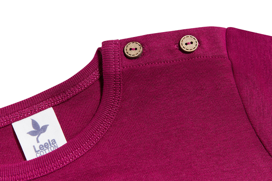 Leela Cotton 2060F | Baby Basic Langarmshirt - Fuchsia Bis zu 50% Rabatt