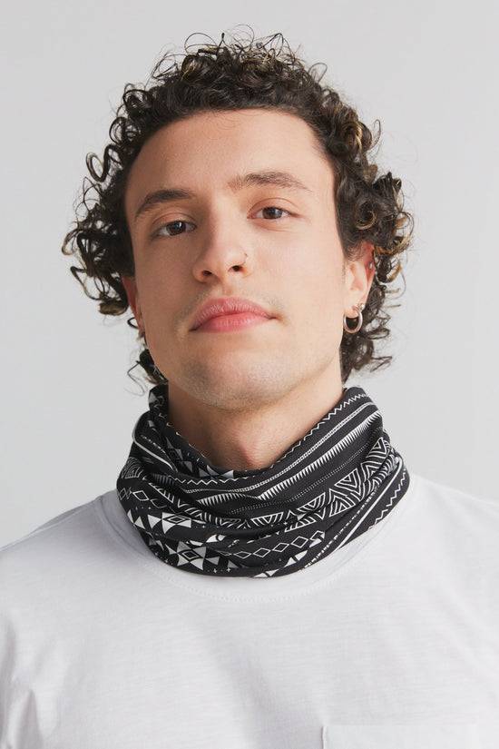 Leela Cotton 9625-046 | Unisex Schlauchschal - Schwarz-Weiss Vierteljährliche Förderung