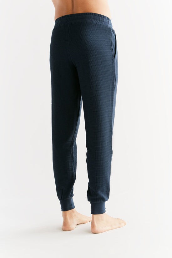 Leela Cotton 2454-061 | Waffel Strick Herrenhose - Indigo Riesige Rabatte