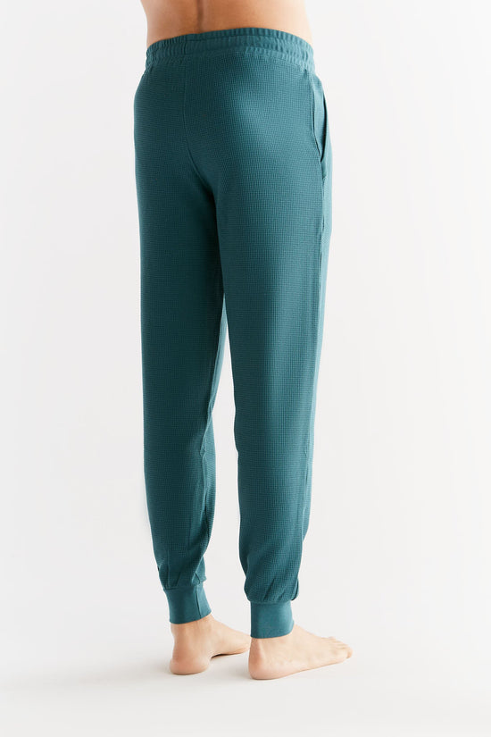 Leela Cotton 2454-063 | Waffel Strick Herrenhose - Tanne 50% Rabatt mit kostenlosem Versand