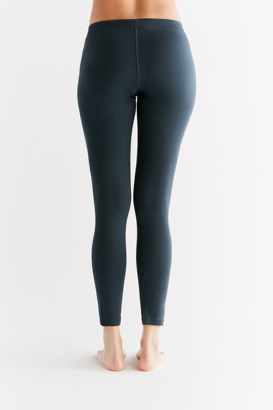 Leela Cotton 1611-048 | Damen Leggings Baumwolljersey - Navy Speichern exportieren