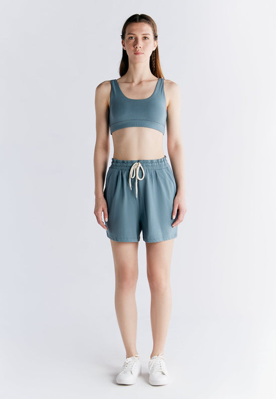 Leela Cotton 1440-066 | Pyjama-Shorts - Gobelin Blau Auslauf