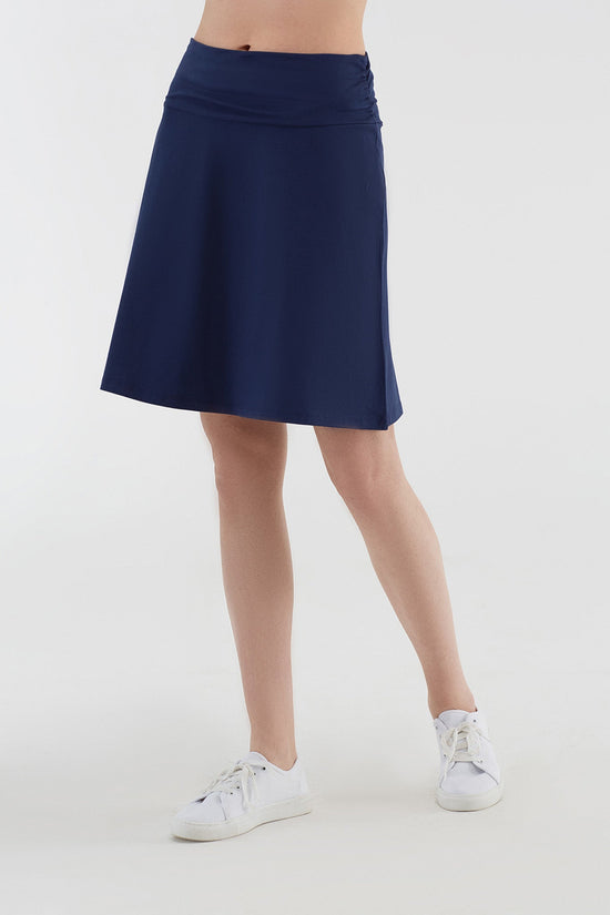 Leela Cotton 1418-02 | Rock A-Linie mit Komfortbund - Admiralblau im Angebot
