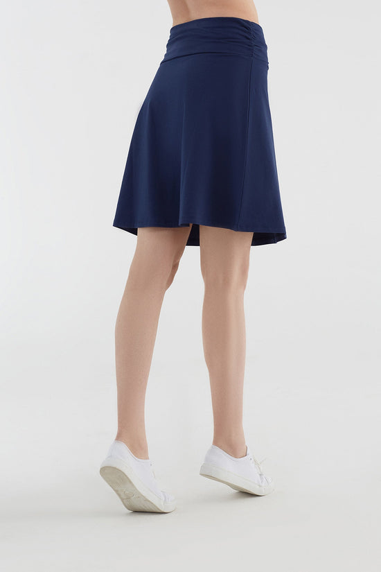 Leela Cotton 1418-02 | Rock A-Linie mit Komfortbund - Admiralblau im Angebot