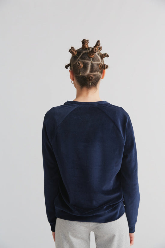 Leela Cotton 1277-045 | Damen Nickysweatshirt - Nachtblau Günstiger Verkauf