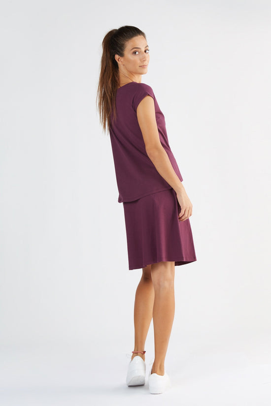 Leela Cotton 1261-028 | Damen Blusen-Shirt - Aubergine Meist gekauft