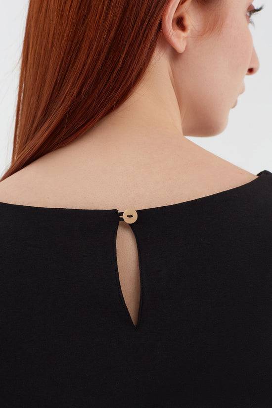 Leela Cotton 1261-01 | Damen Blusen-Shirt - Schwarz Blitzverkäufe