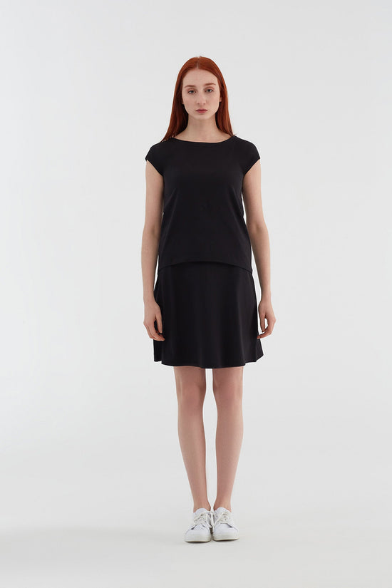 Leela Cotton 1261-01 | Damen Blusen-Shirt - Schwarz Blitzverkäufe
