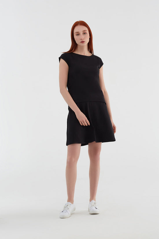 Leela Cotton 1261-01 | Damen Blusen-Shirt - Schwarz Blitzverkäufe