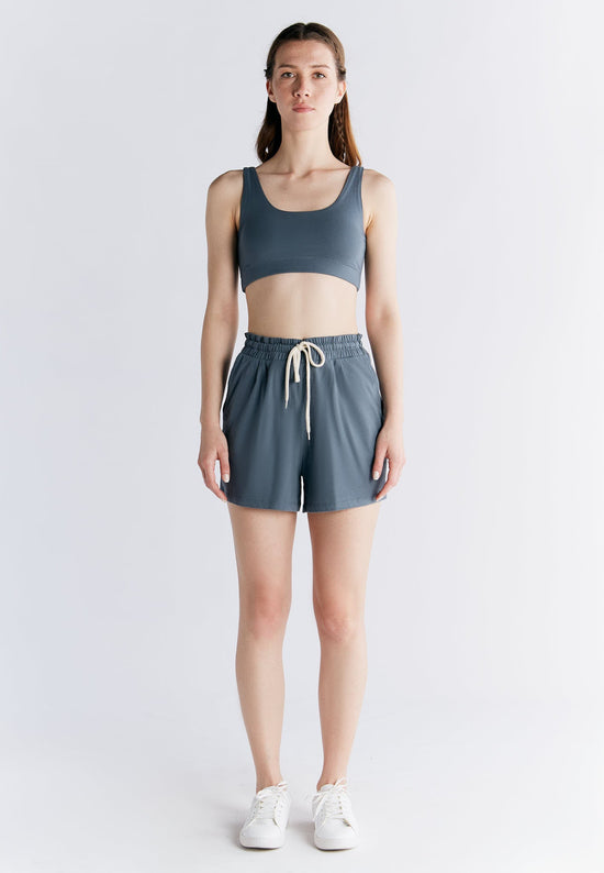 Leela Cotton 1440-068 | Pyjama-Shorts - Dunklerschiefer Großer Ausverkauf