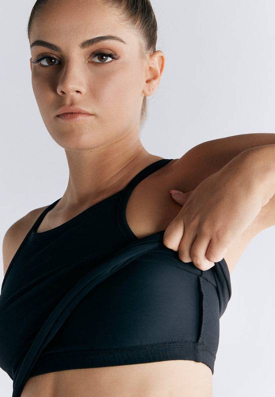 Leela Cotton 1217-021 | Crop-Top - Schwarz Online Shopping