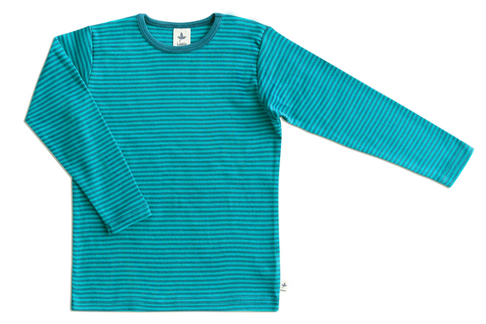 Leela Cotton 2840 | Baby Basic Langarmshirt - Donaublau/Lapis Valentinstagsangebot