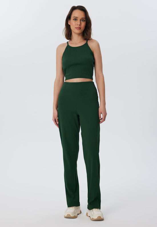 Leela Cotton 4071-067 | Ripp Hose - Tannennadel Große Rabatte